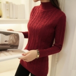 พรีออเดอร์ - เสื้อไหมพรมคอเต่า Pre - ST743 (แดง)