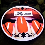 ป้ายกล่องไฟวงกลม #MyNail