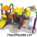 เครื่องเล่นสนามพาสติ๊กกลางแจ้ง ขนาด Size M ( ขนาดกลาง)