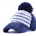 พรีออเดอร์ - หมวกแก๊ปไหมพรม Pre - HT621 (สีน้ำเงิน)