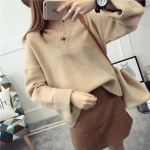 พรีออเดอร์ - เสื้อไหมพรมแฟชั่นแขนยาว Pre - ST777 (สีน้ำตาล)