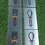 ป้ายสแตนเลสสีเงินแฮร์ไลน์ หนา 1mm กัดกรด