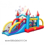 บ้านลมขนาด 830x260x310 cm สินค้าผลิตและออกแบบได้ลงตัวและน่ารักสุดๆ พร้อด้วยฟังท์ชั่นที่เสริมสร้างพัฒนาการและจินตนาการได้อย่างครบครัน มีสีสันสดใสออกแบบมาเพื่อกระตุ้นประสาทตาในการมองเห็นของเด็กๆ เหมาะสำหรับเด็กอายุ 3-10 ขวบน้ำหนักโดยรวมไม่เกิน 100 กิโลกรัม