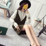 พรีออเดอร์ - เดรสไหมพรม Pre - DT128 (สีเขียวขี้ม้า)