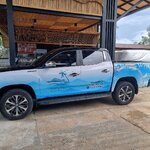 สติ๊กเกอร์พิมพ์UV ติดรถยนต์ CoCo Pier