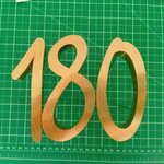 ป้ายเลขที่บ้าน - ตัวอักษรสแตนเลส หน้าทองแดง