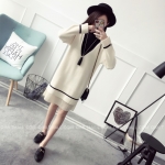 พรีออเดอร์ - เดรสไหมพรม Pre - DT119 (สีครีม)