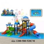 เครื่องเล่นสนามLLDPEทางน้ำ ขนาด 1200-580-520CM