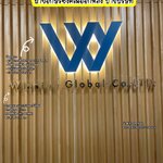 ป้ายอักษรซิงค์ไฟออกหลัง ป้ายบริษัท ขนาดป้าย 180 x 14 cm