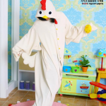 ชุดนอนมาสคอต/แฟนซี ผู้ใหญ่ ไก่ ขาว