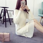 พร้อมส่ง - เดรสไหมพรม DT511 (สีขาว)