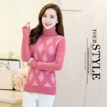 พรีออเดอร์ - เสื้อไหมพรมแฟชั่น Pre - ST625 (สีชมพู)