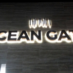 งานป้ายหมู่บ้าน OCEAN GATE #ป้ายอักษรไททาเนียมทองแดง