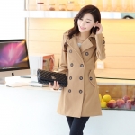 พร้อมส่ง - เสื้อโค้ทผ้าวูลกันหนาว CT150 (สีน้ำตาล)