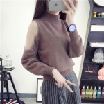 พรีออเดอร์ - เสื้อไหมพรมแฟชั่นแขนยาว Pre - ST668 (สีน้ำตาล)