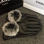 พร้อมส่ง - ถุงมือหนังทัชสกรีน GT130 (สีดำ)