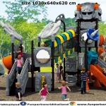 เครื่องเล่นสนามกลางแจ้ง (size L) size 1030x640x620 cm