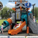 เครื่องเล่นสนามกลางแจ้ง size 640x620x530 cm