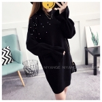 พรีออเดอร์ - เดรสไหมพรม Pre - DT133 (สีดำ)