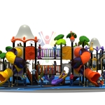 เครื่องเล่นสนามพลาสติกกลางแจ้ง โครงสร้างเสาและชิ้นส่วนเหล็กทุกชิ้นผ่านกระบวนการเคลือบสารป้องกันสนิม ( Galvanized ) ปลอดสารพิษและปลอดภัยต่อเด็กตามมาตรฐาน ASTM ประเทศเกาหลี น๊อตและสกรูเป็นระบบกันคลายและปลายตัดมนป้องกันการขีดข่วนเด็กๆพื้นผลิตจากเหล็กมีการเจา