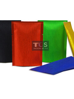 ถุงแบนฟอยล์นูนสี ซีล 3 ด้าน (เมทัลไลท์)