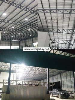 ผลงานการติดตั้งโคมไฮเบย์ (โกดังบริษัทกิจรุ่งเรืองอยู่สุวินทวงศ์ ซอย 28)