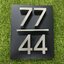 ป้ายบ้านเลขที่77/44 อักษรโลหะสแตนเลสยกขอบ