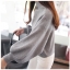 พร้อมส่ง - เสื้อไหมพรมแฟชั่น ST142 (สีเทา)