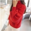 พร้อมส่ง - เสื้อไหมพรมแฟชั่น ST143 (สีแดง)
