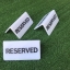 ป้ายสามเหลี่ยมตั้งโต๊ะ อะคริสีขาว สองหน้า - #RESERVED