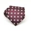 NT12 - Purple เนคไท ผ้าทอ สีม่วงเปลือกมังคุต ปักลวดลายเป็นดอกไม้สีชมพู และช่องตารางสี่เหลี่ยมสีขาว ยี่ห้อ Franco Spada หน้ากว้าง 3.5 นิ้ว