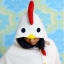 ชุดนอนมาสคอต/แฟนซี ผู้ใหญ่ ไก่ ขาว