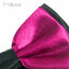 Eggplants' Two-tone Tuxedo - หูกระต่ายสองสี สีม่วง พื้นดำ เนื้อผ้าผิวมัน เรียบ 3 จีบ (BT070)