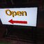 ป้ายกล่องไฟพร้อมล้อลาก - Open