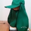 หมวกแก๊ปคลุมหน้า4in1 สีเขียว