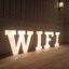 ป้ายอักษรเช่าไฟปิงปอง ขนาด 70cm "WIFI"