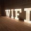 ป้ายอักษรเช่าไฟปิงปอง ขนาด 70cm "WIFI"