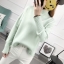 พร้อมส่ง - เสื้อไหมพรมทรงหลวม ST199 (สีเขียว)