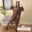 ชุดนอนมาสคอต แฟนซี ผู้ใหญ่ หมีบราวน์ (Line Brown)